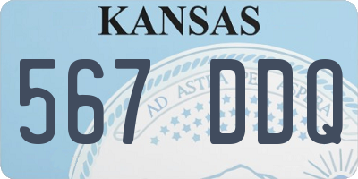 KS license plate 567DDQ