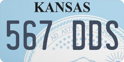 KS license plate 567DDS