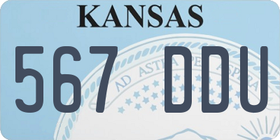 KS license plate 567DDU
