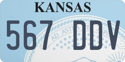 KS license plate 567DDV