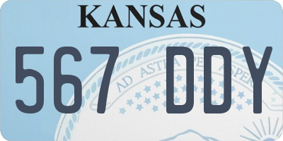 KS license plate 567DDY