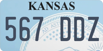 KS license plate 567DDZ