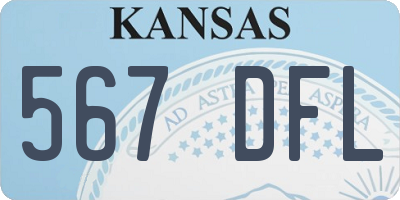 KS license plate 567DFL
