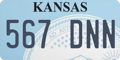 KS license plate 567DNN