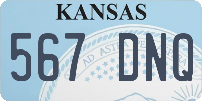 KS license plate 567DNQ