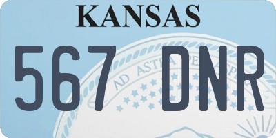 KS license plate 567DNR
