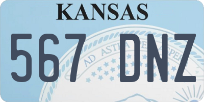 KS license plate 567DNZ
