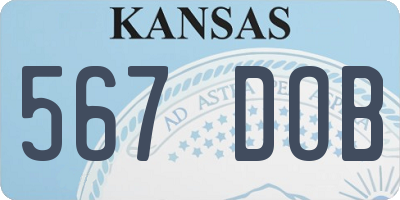 KS license plate 567DOB