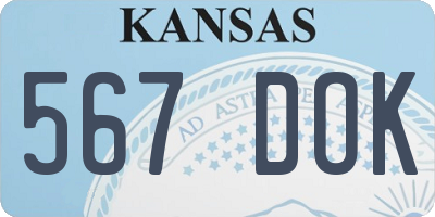 KS license plate 567DOK
