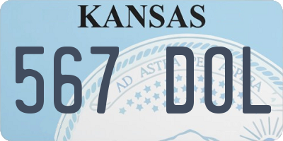 KS license plate 567DOL