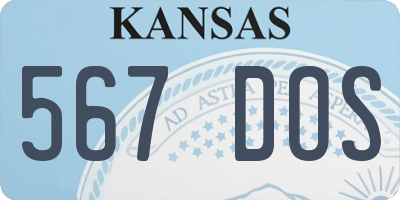 KS license plate 567DOS
