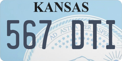 KS license plate 567DTI
