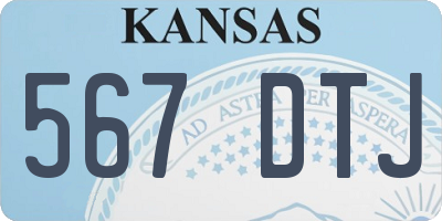KS license plate 567DTJ