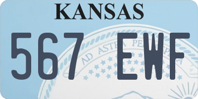 KS license plate 567EWF