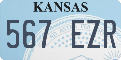 KS license plate 567EZR