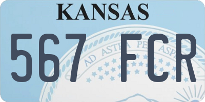 KS license plate 567FCR