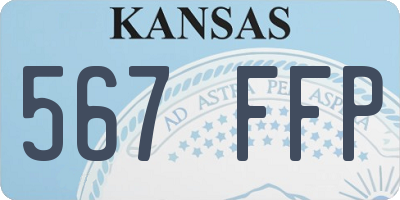 KS license plate 567FFP