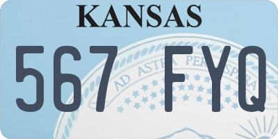 KS license plate 567FYQ