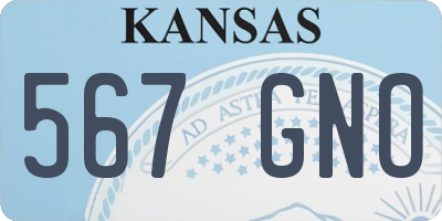 KS license plate 567GNO