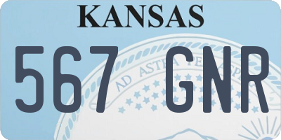 KS license plate 567GNR