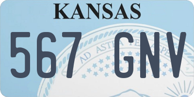 KS license plate 567GNV