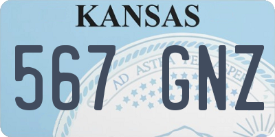 KS license plate 567GNZ