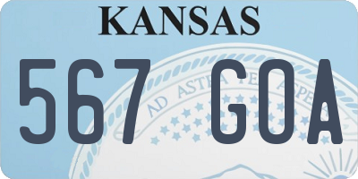 KS license plate 567GOA