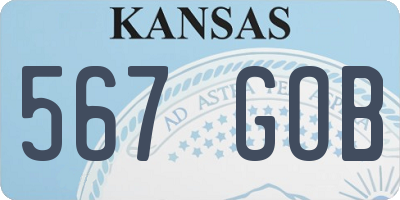 KS license plate 567GOB