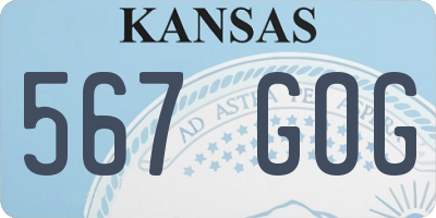 KS license plate 567GOG