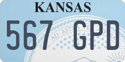 KS license plate 567GPD