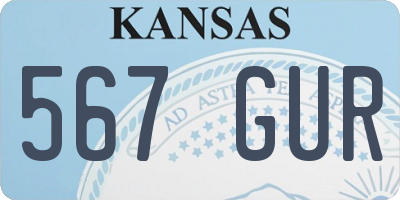 KS license plate 567GUR