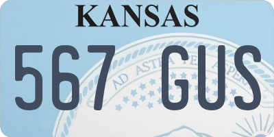 KS license plate 567GUS