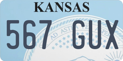 KS license plate 567GUX