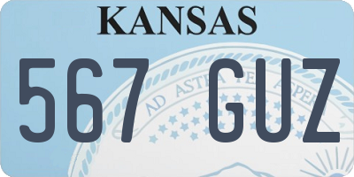 KS license plate 567GUZ