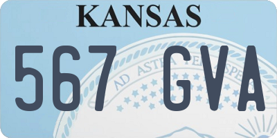 KS license plate 567GVA