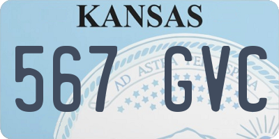 KS license plate 567GVC
