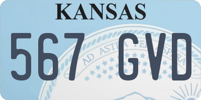 KS license plate 567GVD