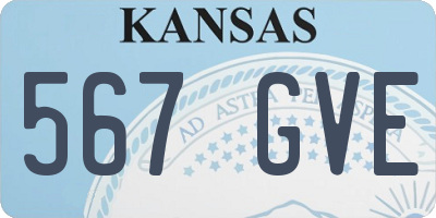 KS license plate 567GVE