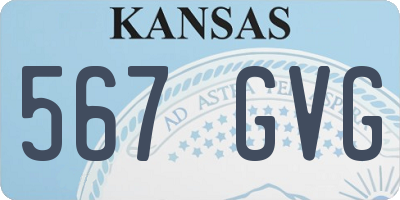 KS license plate 567GVG