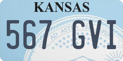 KS license plate 567GVI