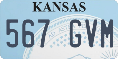 KS license plate 567GVM
