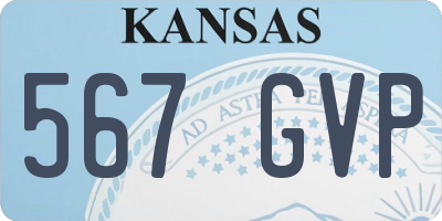 KS license plate 567GVP
