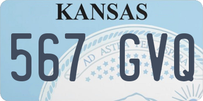 KS license plate 567GVQ