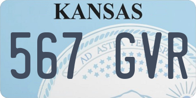 KS license plate 567GVR