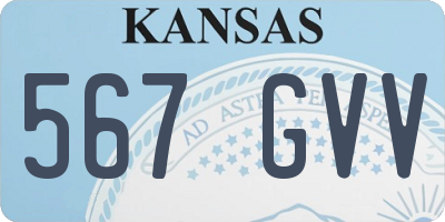 KS license plate 567GVV