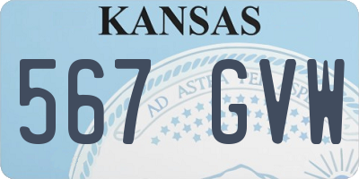 KS license plate 567GVW