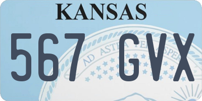 KS license plate 567GVX