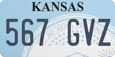 KS license plate 567GVZ