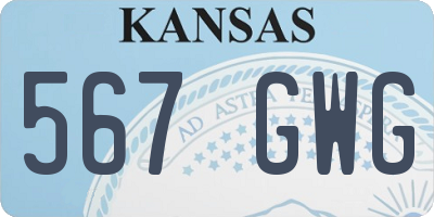 KS license plate 567GWG