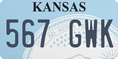 KS license plate 567GWK